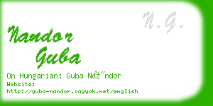 nandor guba business card